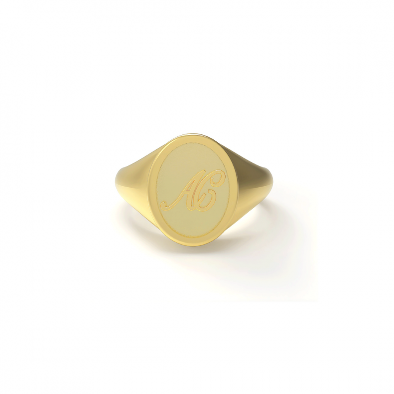 OVAL PETITE SIGNET RING